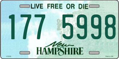 NH license plate 1775998