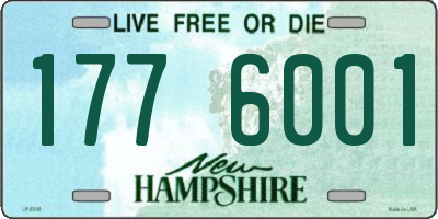 NH license plate 1776001
