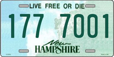 NH license plate 1777001