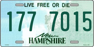 NH license plate 1777015