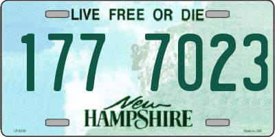 NH license plate 1777023