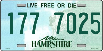 NH license plate 1777025