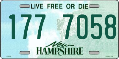 NH license plate 1777058