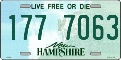 NH license plate 1777063