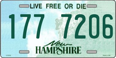 NH license plate 1777206