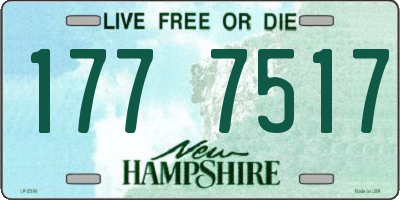 NH license plate 1777517