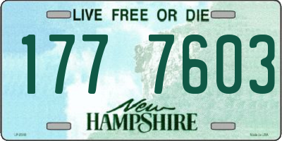 NH license plate 1777603
