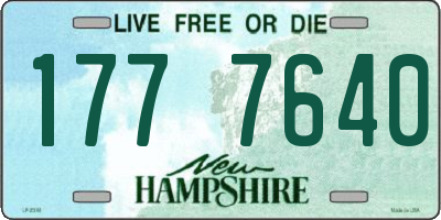 NH license plate 1777640