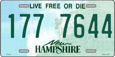 NH license plate 1777644