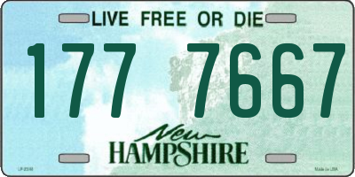 NH license plate 1777667