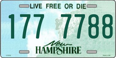 NH license plate 1777788
