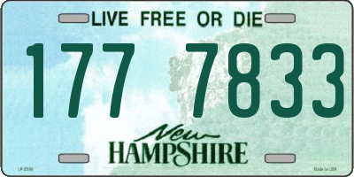 NH license plate 1777833