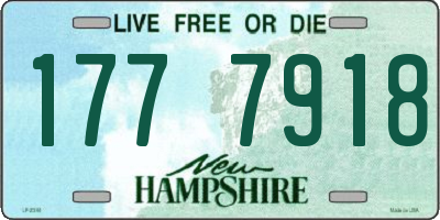 NH license plate 1777918