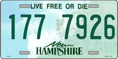 NH license plate 1777926