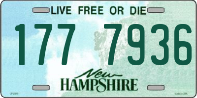 NH license plate 1777936