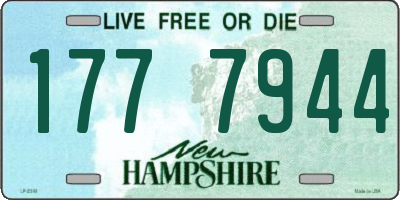 NH license plate 1777944
