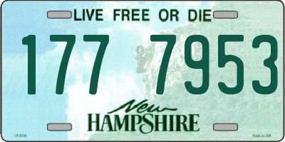 NH license plate 1777953