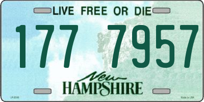 NH license plate 1777957
