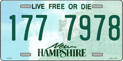 NH license plate 1777978
