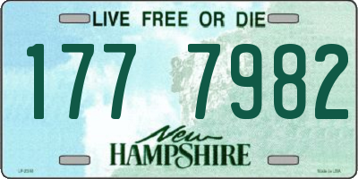 NH license plate 1777982