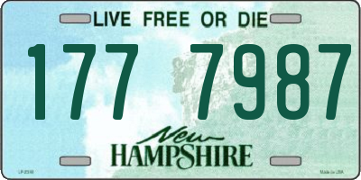 NH license plate 1777987