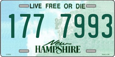 NH license plate 1777993