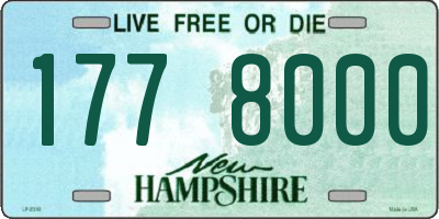 NH license plate 1778000