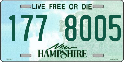 NH license plate 1778005