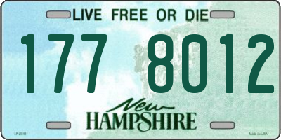 NH license plate 1778012