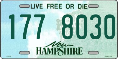 NH license plate 1778030