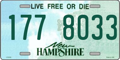 NH license plate 1778033