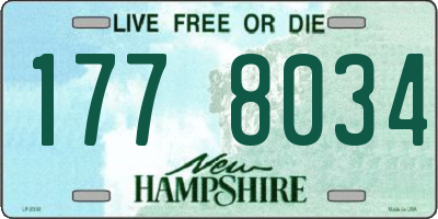 NH license plate 1778034