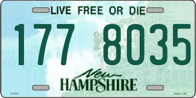 NH license plate 1778035