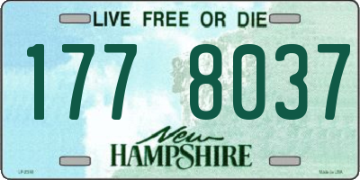NH license plate 1778037