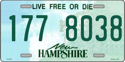 NH license plate 1778038