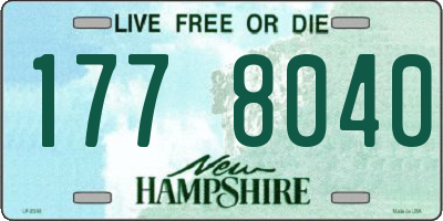 NH license plate 1778040