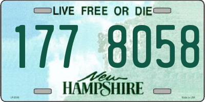 NH license plate 1778058