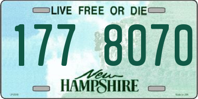 NH license plate 1778070
