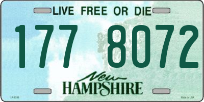 NH license plate 1778072
