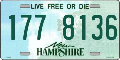 NH license plate 1778136