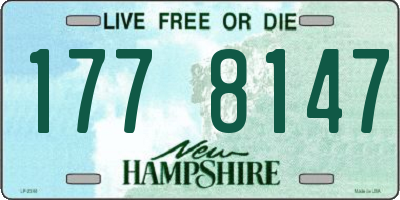 NH license plate 1778147