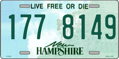 NH license plate 1778149