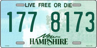 NH license plate 1778173