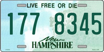 NH license plate 1778345