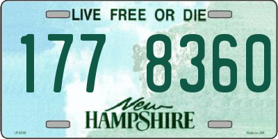 NH license plate 1778360