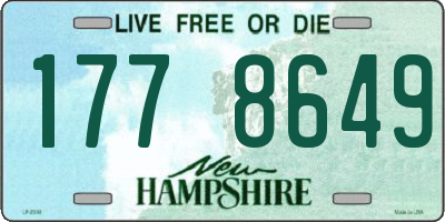 NH license plate 1778649