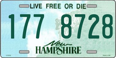 NH license plate 1778728