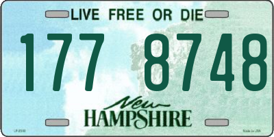 NH license plate 1778748