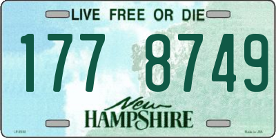 NH license plate 1778749