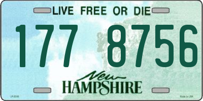 NH license plate 1778756